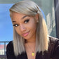 (Super Deal)Ashblonde Invisible Knots Short Bob Wig 13x4 Lace Front Wigs Blonde Wig With Brown Highlights Straight Bob