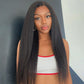 Glueless Easy Wear Go Wig Kinky Straight 13x4 HD Lace Fronatl Wig With Pre-plucked Edges Easy Wear And Go