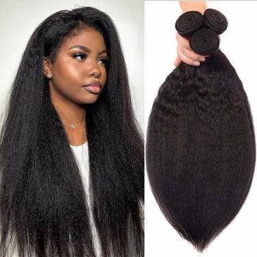 Megalook 10A Unprocessed Human Hair Yaki Straight Weave 3 Bundles Deal Megalook Hair