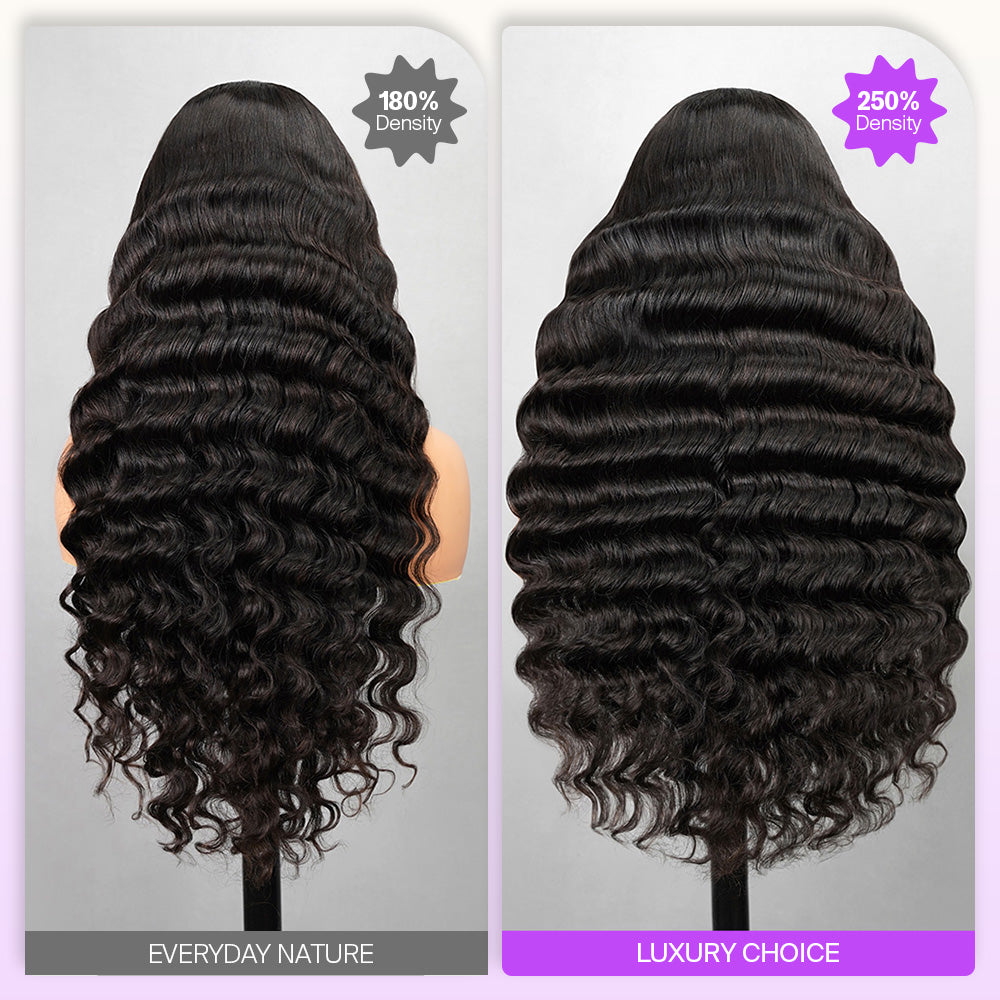 Megalook Bogo Free Body Wave Loose Curly 360 Lace Front Wig 250% Densi