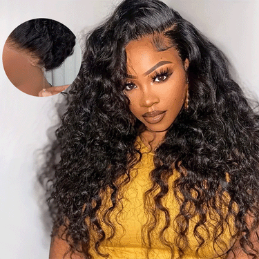 Loose Deep Wave Wigs 360 Lace Frontal Wigs Pre-plucked Natural Hairline Remy Human Hair