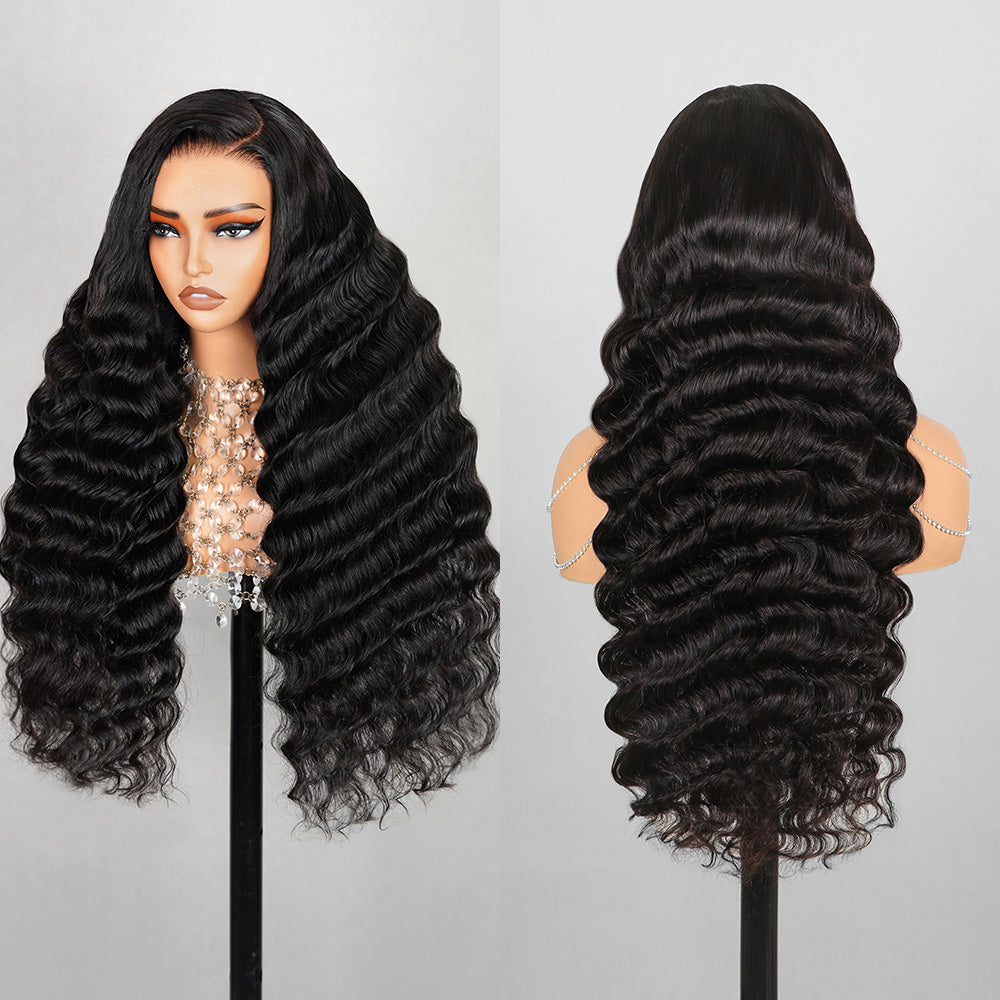 13x6 HD Lace Front Wig Loose Deep Wave Pre Plucked Human Hair Wig ...