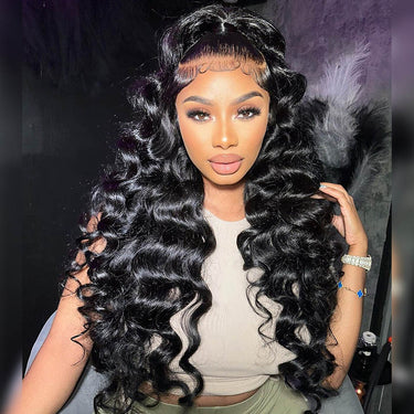 Megalook Loose Wave 13x4 Upgrade REAL HD lace Wigs Crystal Lace Frontal Hair Wigs Pre Plucked With Baby Hair For Women