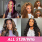 (Super Sale)$139 For 24 Inches Highlight Human Hair Wigs 13x4 Transparent Hd Lace Frontal Wig