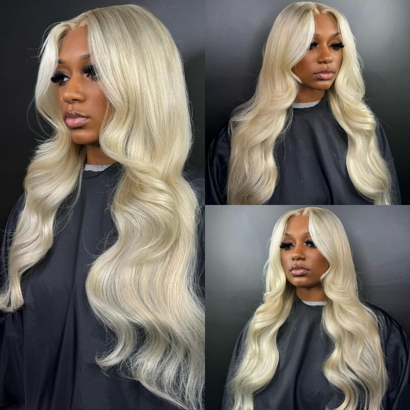 #613 Blonde Lace Front Straight/Body Wave Human Hair Wigs 4x4/13x4 Lace ...