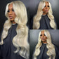 4x4/13x4 Lace Wigs 613 Blonde Straight/Body Wave Human Hair Wigs Can Dye to Pink Blue Green purple silver ginger orange Gold Color