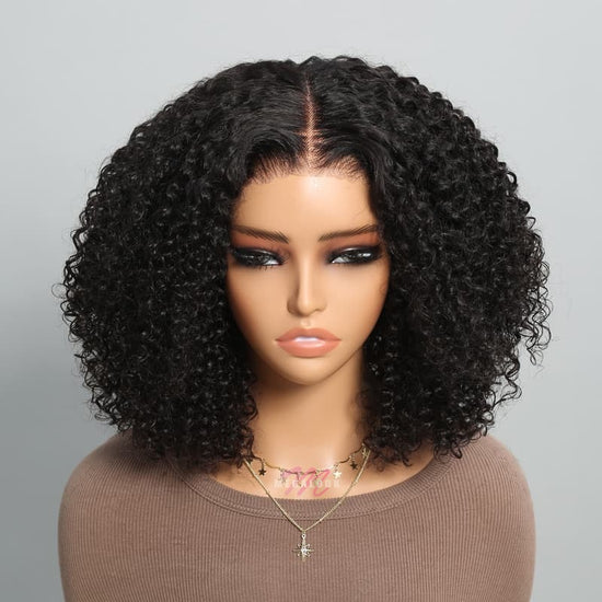 (Super Deal)  6X5 Glueless Lace Jerry Curly Cameo Brown Colored Bob Blunt Straight Bob Pre-Bleached Miny Knots Middle Part Closure Wigs