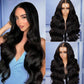 Megalook New Arrival 13x4 Crystal Hd Lace Fronta Wig 5x5 Body Wave Human Hair Wigs 200% Density