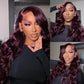 Hot&Pop Trendy Dark Purple Plum Colored 13x4 Lace Front Silky Straight/Body Wave Wig