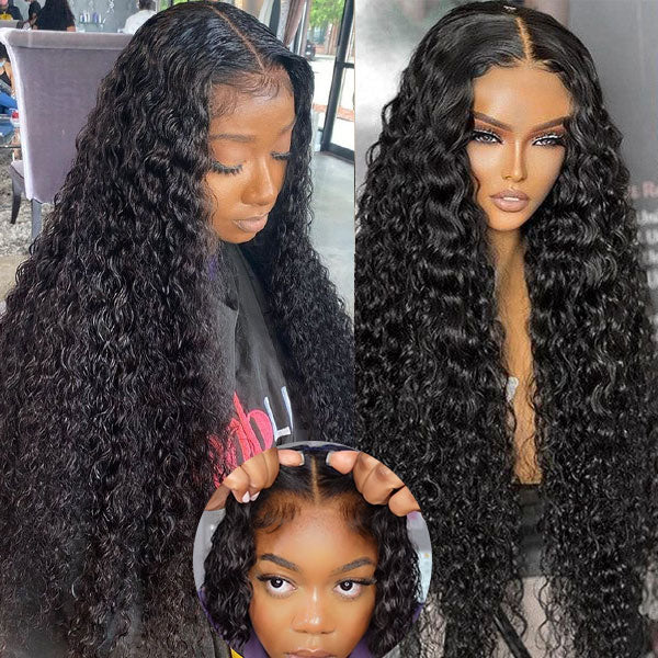 Pre Cut Lace | Glueless 6x5 HD Lace Wig Water Wave Human Hair Wear And
