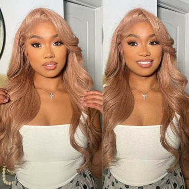 (Super Deal)6x5 HD Pre Cut Lace Closure Light Flaxen Brown Cozy Blonde Megalook Curly Wig