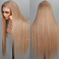 (Super Deal) Megalook 13x4 HD Lace Light Flaxen Brown Cozy Blonde Pre Cut 6X5 Hd Lace Closure Straight Wigs Long Glueless Wear Go Wig