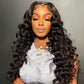 Loose Wave Lace Front Human Hair Wigs 13X4 Transparent HD lace Wig Remy Hair Pre Plucked