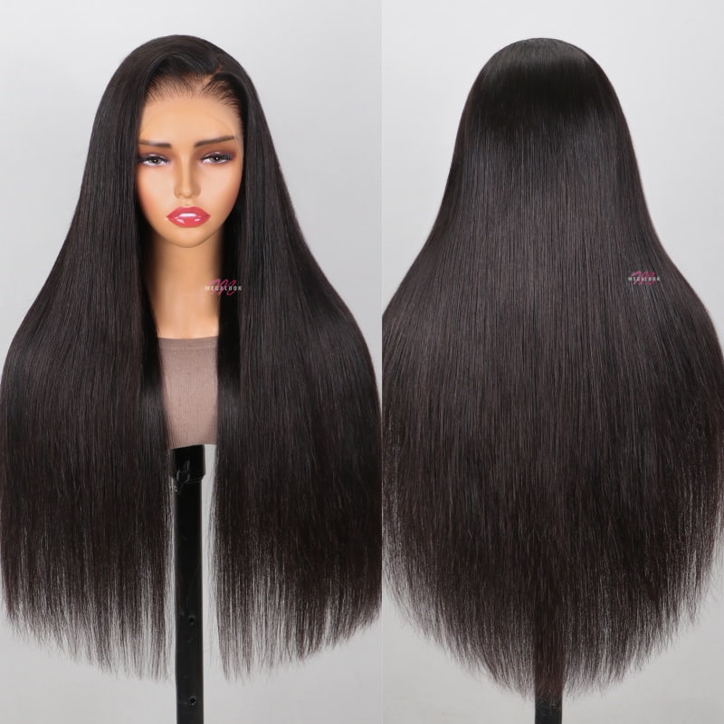Megalook Water Wave Transparent 4x4 Lace Closure Wigs Affordable Human ...