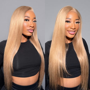 Megalook Milk Tea Brown Pull Go Wigs Upgrade 13x6 ProAngle™ Ear-to-Ear Glueless Lace Frontal Wigs With Pre-Cut Sideburns