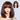 Black And Brown Straight Bob Glueless Wig With Bangs 12Inch