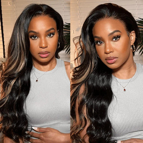 Megalook 6x5 Glueless Lace Highlight P27 Colored Body Wave Wear Go Wigs