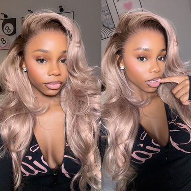 Megalook 13x6 Three-Go™ Ash Blonde Ombre Glueless Wigs Silky  display picture 1