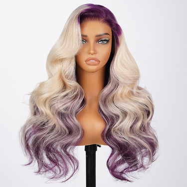 Megalook Pre-Sale | Ombre Purple Blonde Wigs Body Wave 6x5 Wear Go Glueless Pre-Cut Lace Wigs