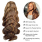 Megalook Bogo Free Special Offer Highlight Brown Bouncy Wand Curls Body Wave Bob Piano Color 13x4 Hd Lace Front Wigs