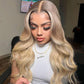 Megalook New Arrival Ombre Brown 613 Blonde Wig Straight & Body Wave 13x4 Lace Front Wigs