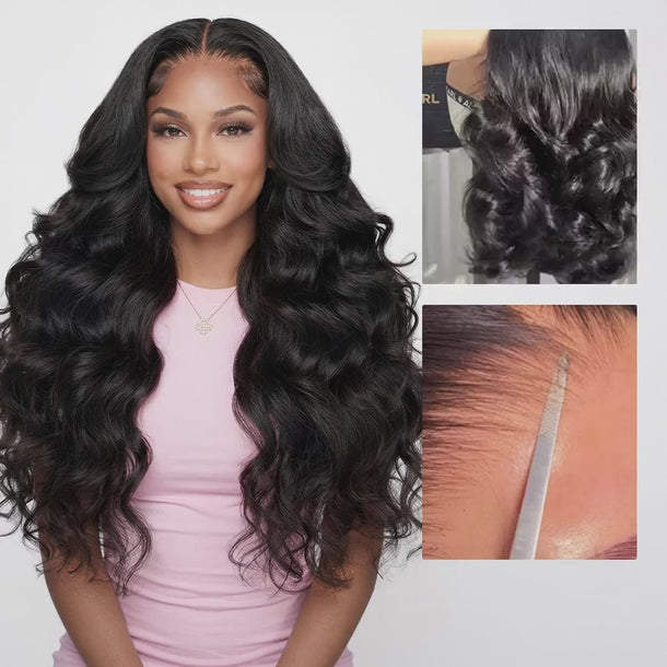 Body Wave 350% Double Luxe Density Zero Wear HD Lace Wig Details &autoplay