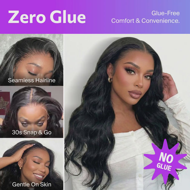 Body Wave Zero Wear Truly Snap & Go HD Lace Wig Zero Glue &autoplay