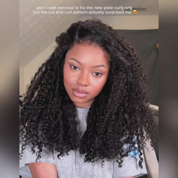 Pixie Curly 13x6 Glueless Wig Install Video