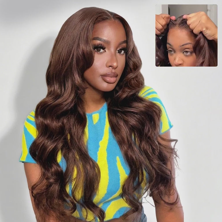 Dark Brown Zero Wear Truly Snap & Go HD Lace Wig Details &autoplay