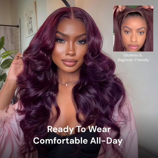 Plum 13x6 Three Go Glueless Wigs Ready To Wear &autoplay