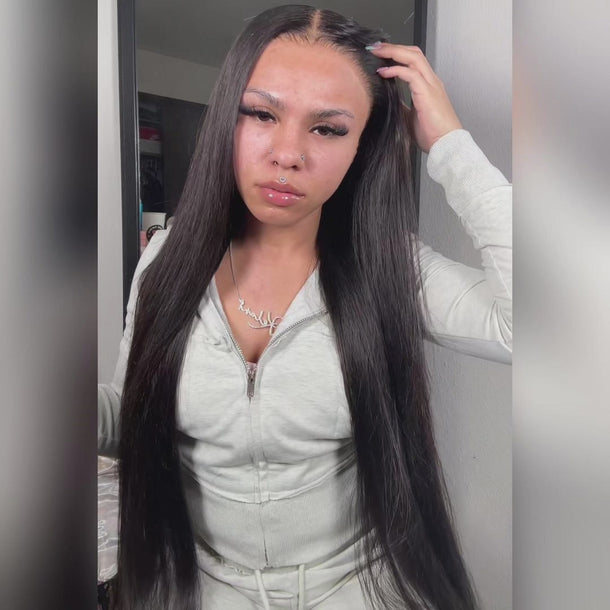 Super Long Straight 13x6 Three Go Glueless Wig Video