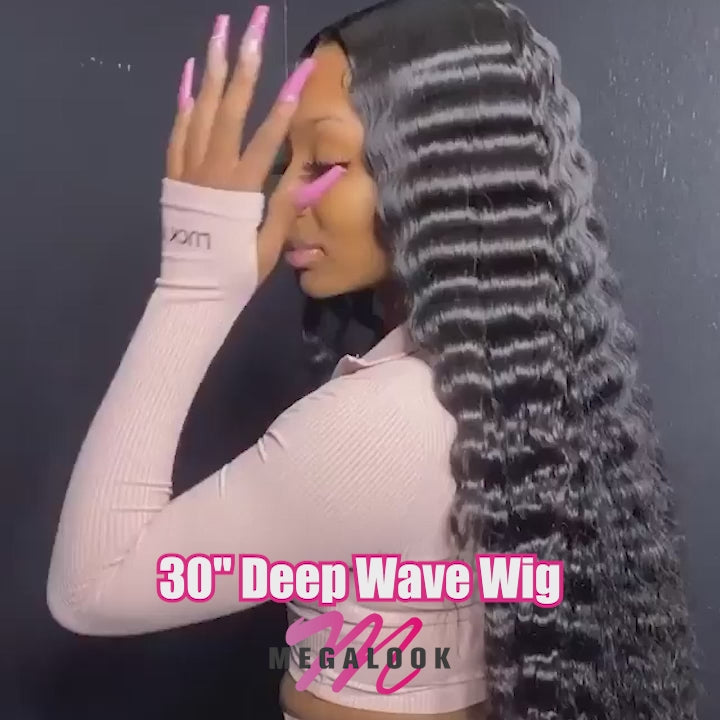 Super Deal Megalook 30inch 36inch Long 13x4 HD Lace Frontal Wigs