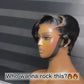 Megalook Straight Pixie Cut Wig T part Lace 13x4 Lace Front Human Hair Wigs Preplucked for Black Women Brazilian Bob Wig