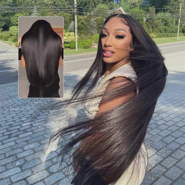 Soft Shiny Long Straight Lace Front Wigs Show &autoplay