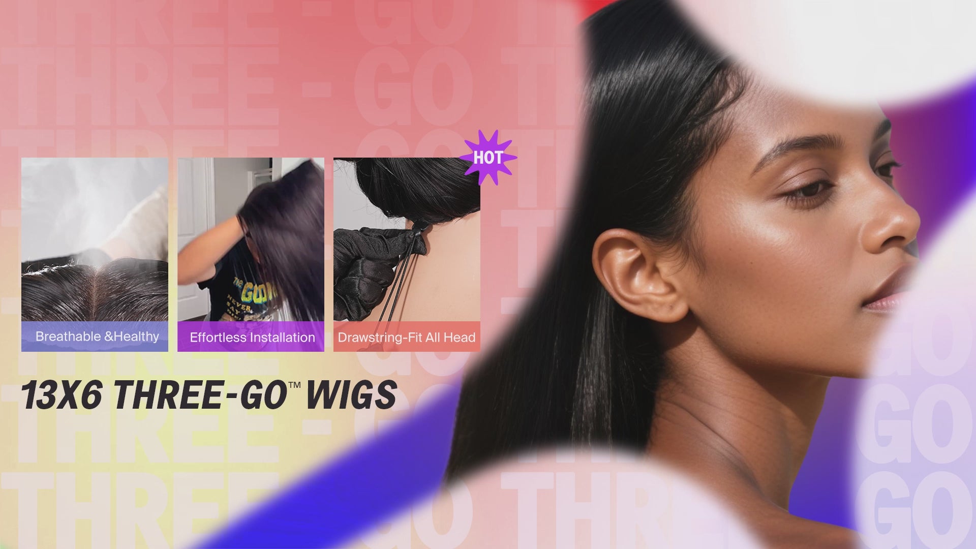 Megalook 2nd Banner Of 13x6 Three Go Wig-pc