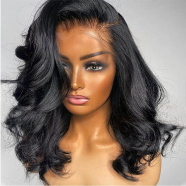 Short 360 Bob Wig 14inch Body Wave 360 Lace Front Wigs Pre Plucked With All Around Lace