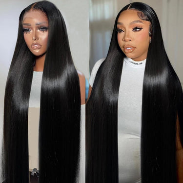 Megalook Best Quality SDD Bone Straight Transparent 13x4 Lace Frontal Wig Pre-bleached Pre-plucked With Natural Hairline