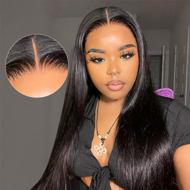 Megalook Undetectable Transparent 13x4 Lace Frontal Wig Brazilian Straight Human HD Lace Wig For Black Women