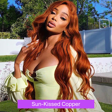 Sun-kissed Copper Ginger 13x6 Three Go Glueless Wig