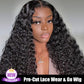 Pre Cut Lace | Breathable Cap Glueless 13X4 HD Lace Wig Water Wave Human Hair Wear And Go Wig