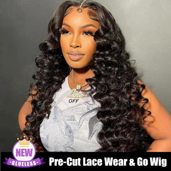 Megalook 6x5 Pre Cut Glueless  Wear And Go Natural New Style Side Part Megalook Curly Human Hair Wigs