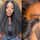 Pre Cut Lace | Kinky Straight HD Lace Closure Wig With Pre-plucked Edges 6x5 HD Lace Closure Wig Easy Wear And Go