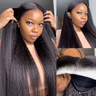 Yaki Straight 13x6 Three Go Wig In Different Angles