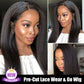 Pre Cut Lace | Kinky Straight 13x4 HD Lace Fronatl Wig With Pre-plucked Edges Easy Wear And Go