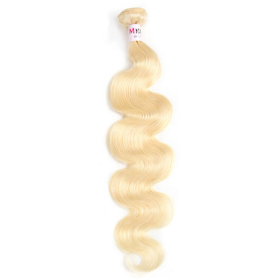 Body Wave Remy Human Hair Extensions Weave 613 Platinum Blonde Color Bundles Weft