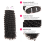 Megalook 12A Grade Human Hair Kinky Curly Bundles With Closure Brazilian Remy Human Hair 3/4Bundles With Swiss Hd Lace Closure