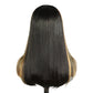 New Highlight Layered Butterfly Haircut 13X4 HD Transparent Lace Front Wigs Straight Human Hair Wigs 180% Density