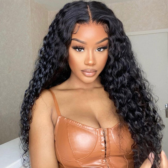 {Super Deal} Megalook Water Wave 4x4 5x6 13x4 Transparent Lace Closure Wigs (No Code Available)