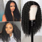 Kinky Curly Lace Closure Wigs 4X4 Lace Closure Human Hair Wig Can Be Dyed