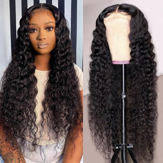 T Part Wig Water Wave Lace Front Wigs Human Hair Wig for Black Women